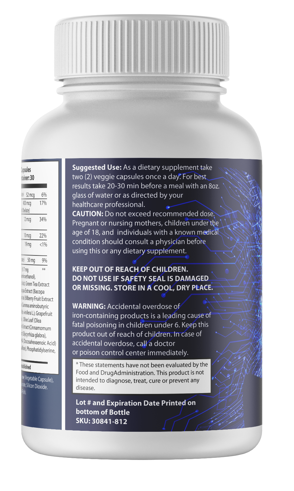 Mind Tech Nootropic Technologies Brain Booster Supplement 60 Capsules
