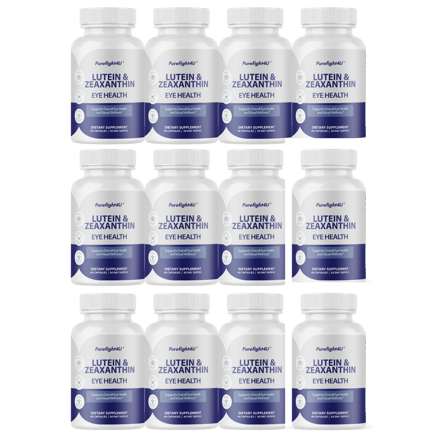 Lutein & Zeaxanthin Eye & Vision Health Natural Formula Supplement - 60 Capsules