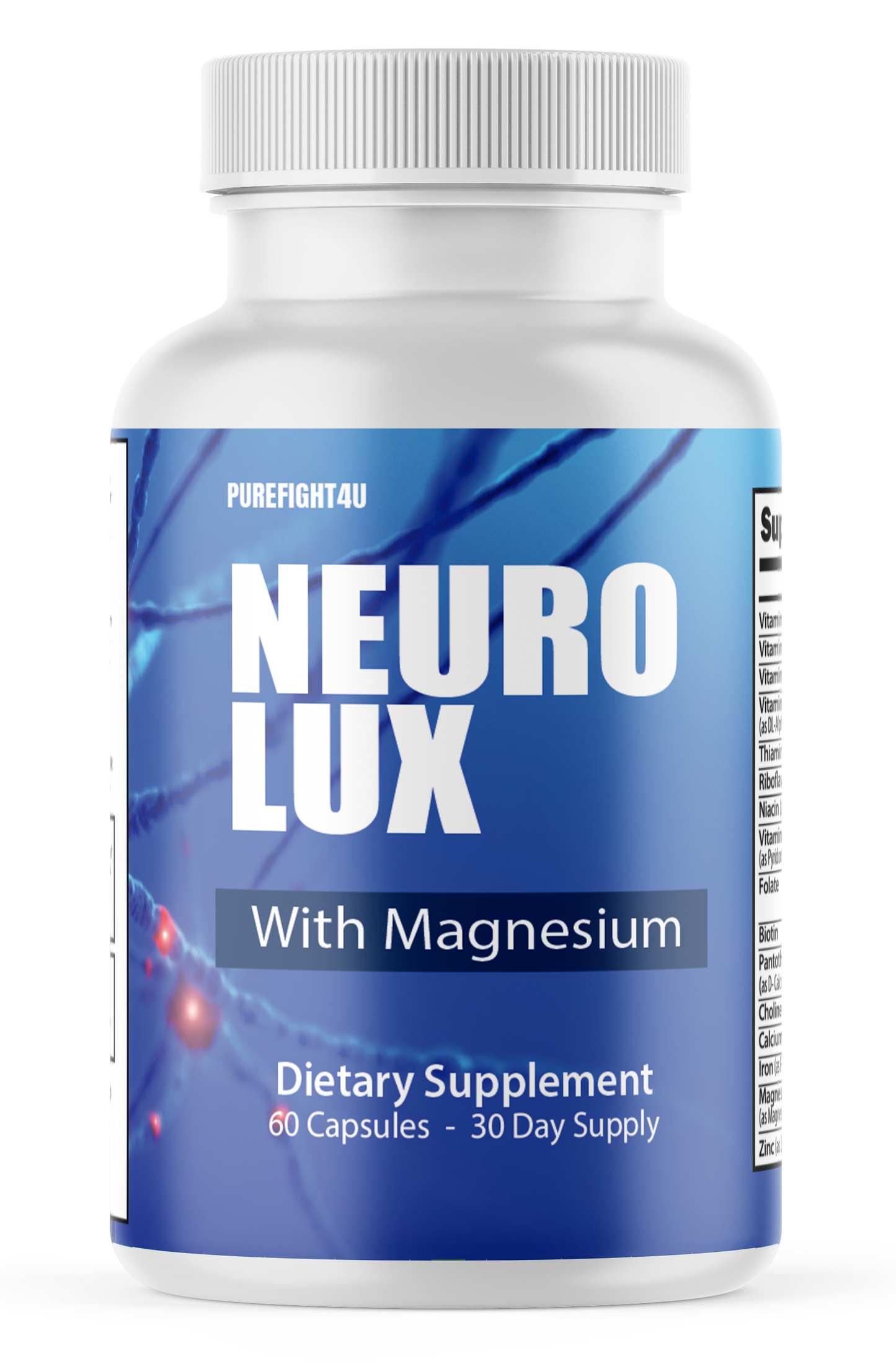 NeuroLux Nutritional Support for Nerve, Mood & Muscle Health - 60 Capsules