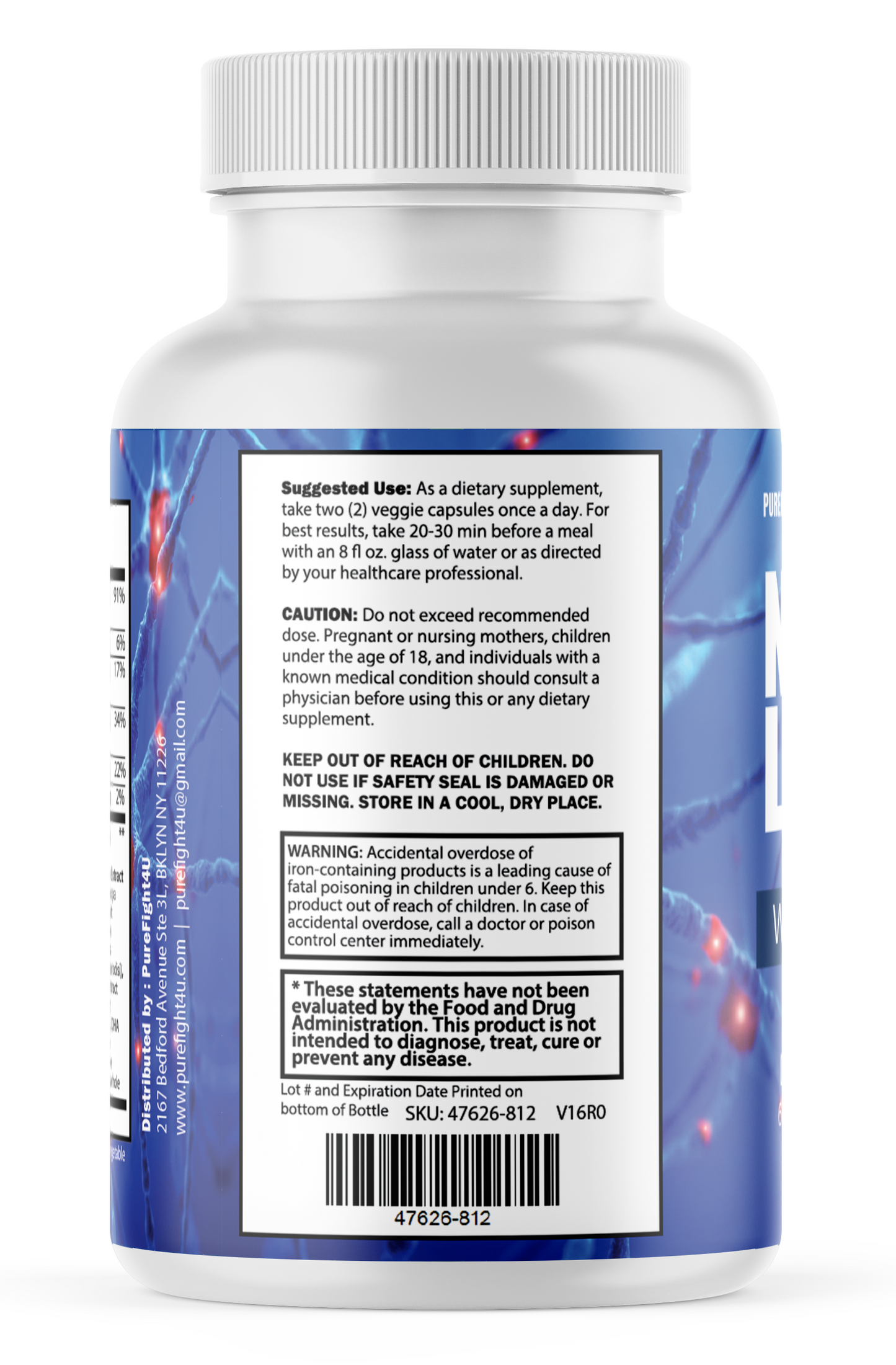 NeuroLux Nutritional Support for Nerve, Mood & Muscle Health - 60 Capsules
