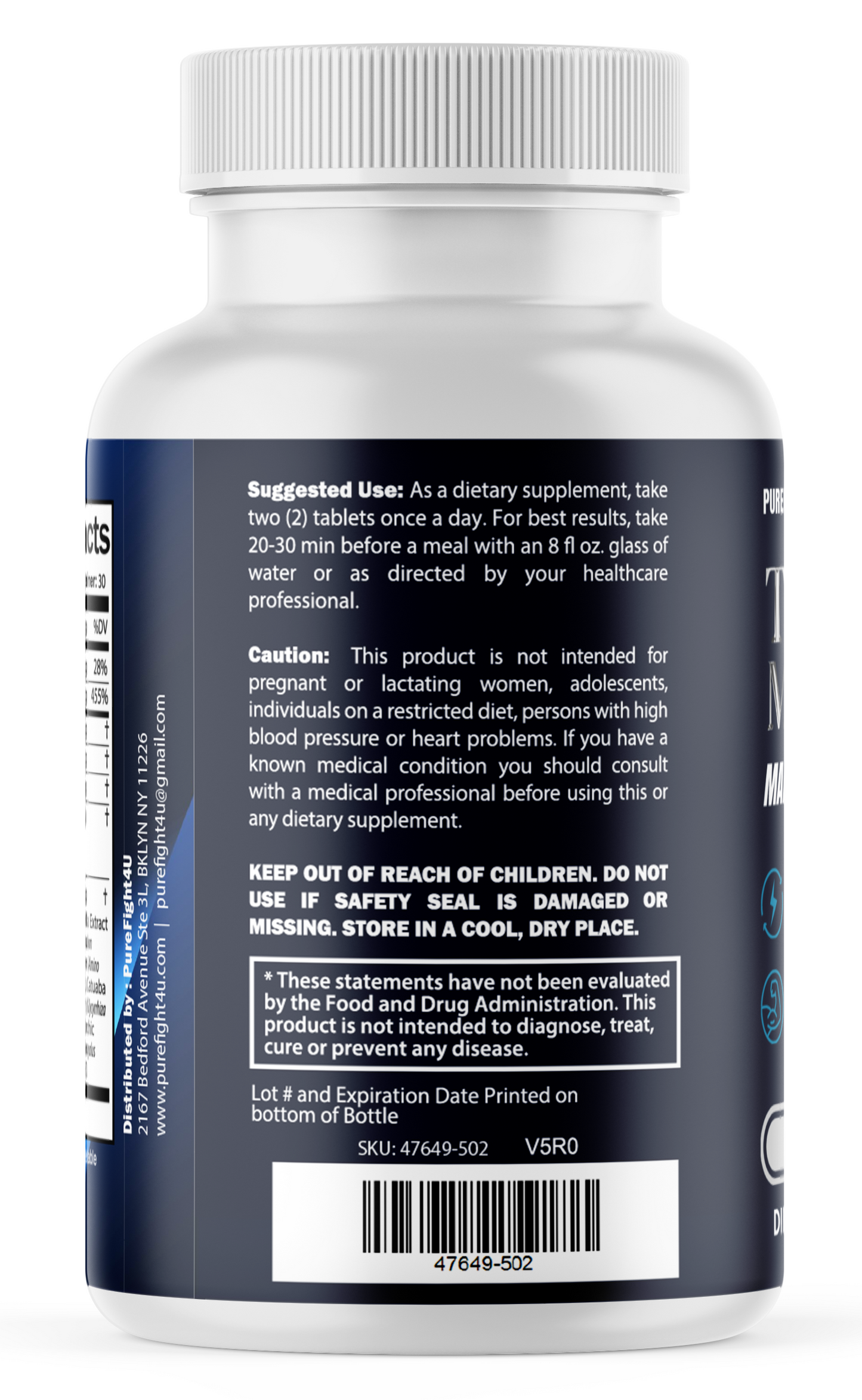 Thrust Maxx Daily Wellness Tablets for Energy & Endurance, 60 Tablets