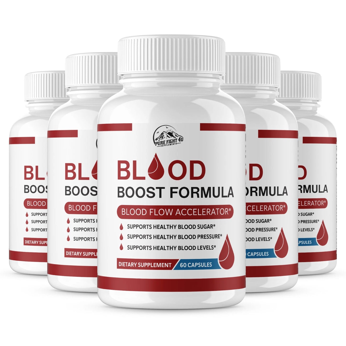 Blood Boost Formula Blood Flow Accelerator 5 Bottles 300 Capsules