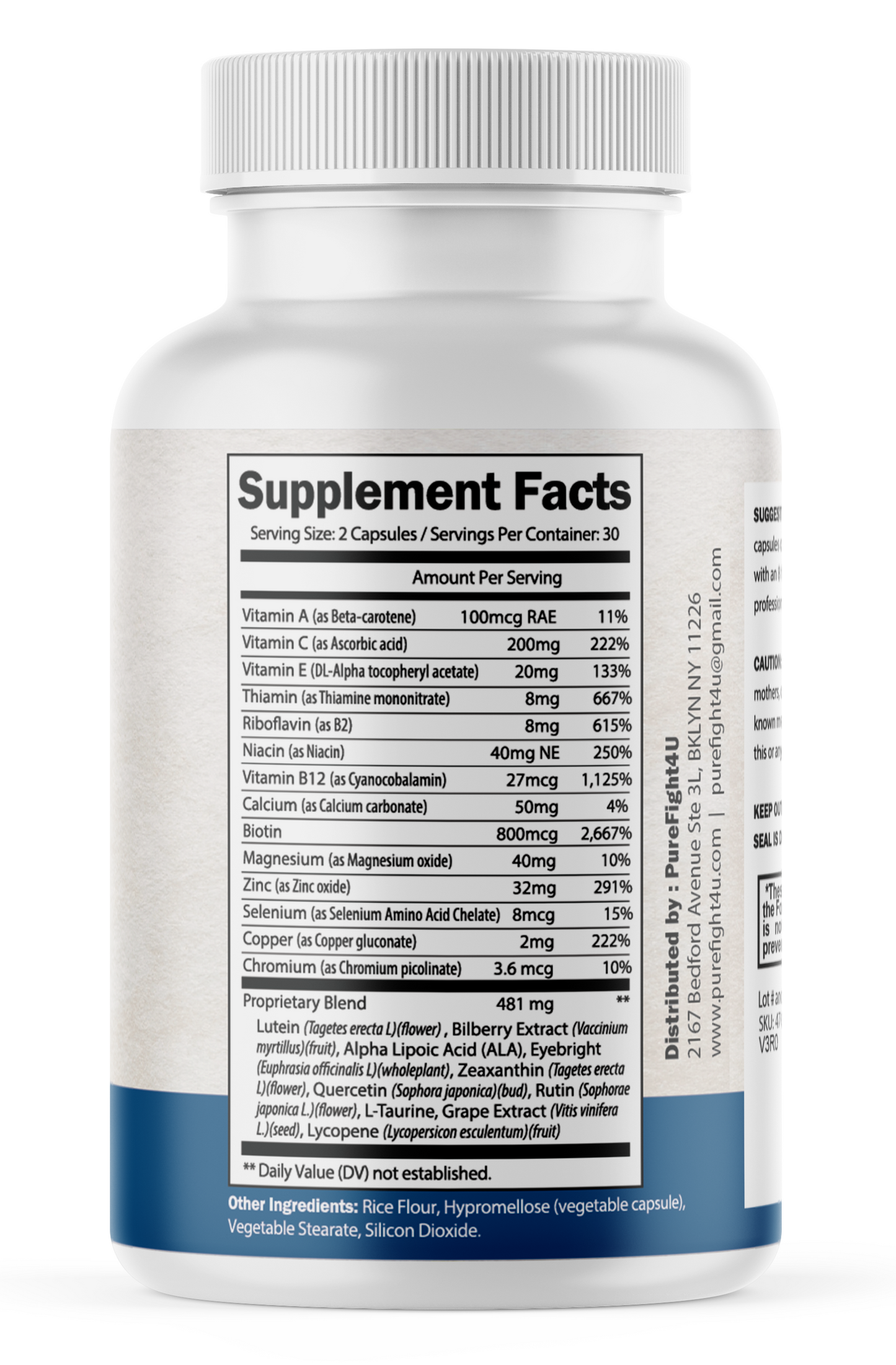 X Vision Daily Eye Support for Visual Wellness Nutritional Supplement - 60 Caps