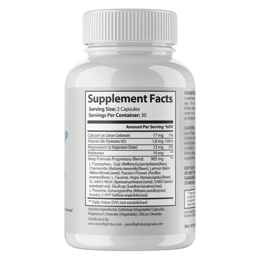 Fast Asleep 911 - Advanced All Natural Sleep Aid - 60 Capsules