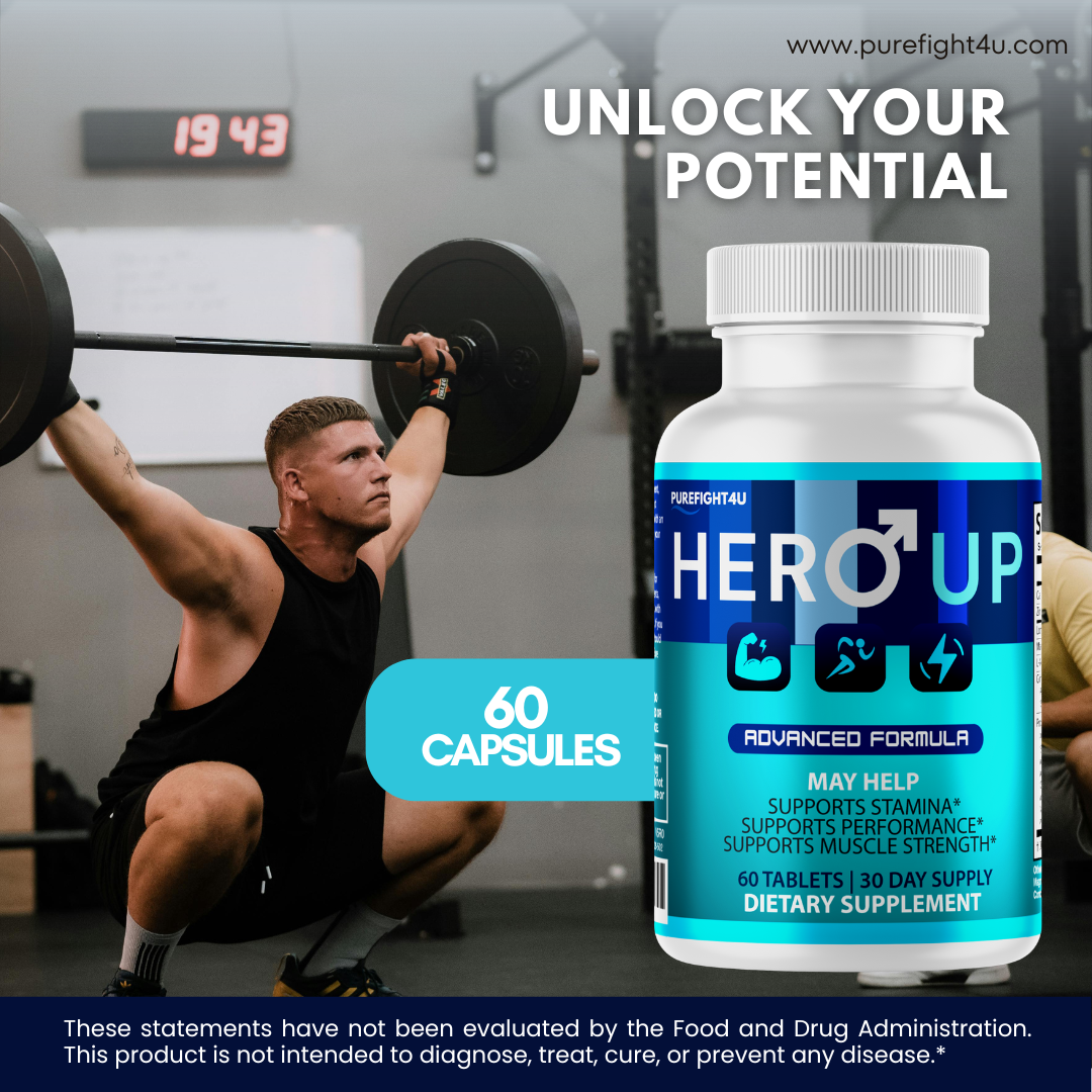 Hero Up Male Performance Maximum Strength Dietary Supplement - 60 Tablets