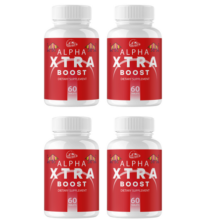 Alpha Xtra Boost Dietary Supplement for Energy, Stamina & Vitality 4 Bottles 240 Tablets