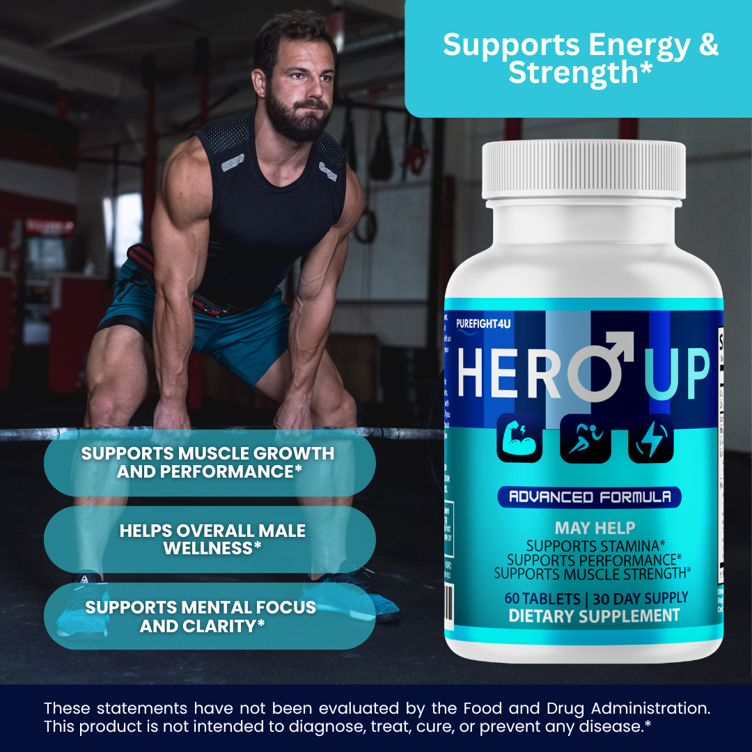 Hero Up Male Performance Maximum Strength Dietary Supplement - 60 Tablets
