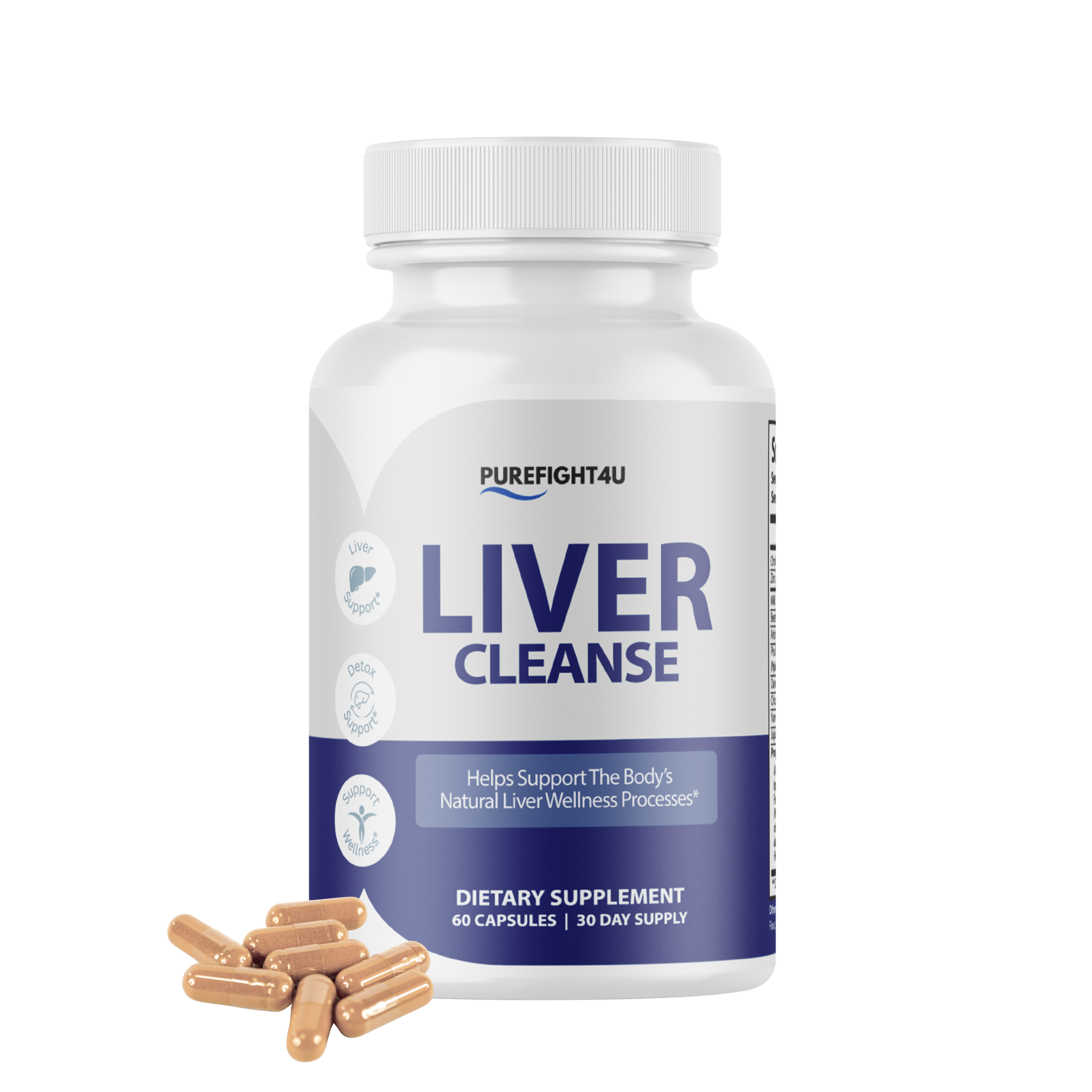 Liver Cleanse Advanced Liver Health Wellness Support Formula Supplement - 60 Bottles
