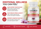 Saffron Extract Mood Support Calm Emotional Wellness - 60 Capsules