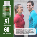 High Potency Daily Multi-Vitamin Capsules, Men & Women Supplement - 2 Bottles