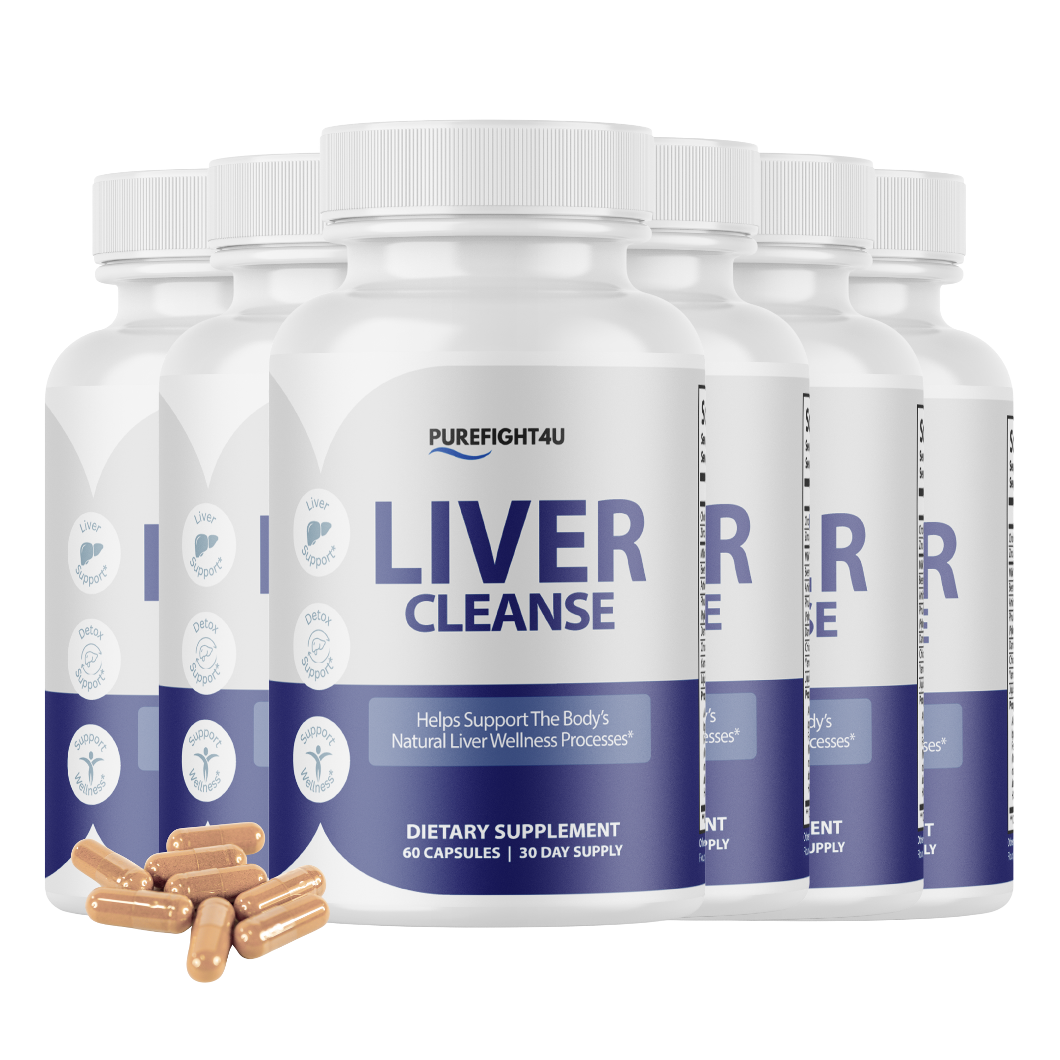 Liver Cleanse Advanced Liver Health Wellness Support Formula Supplement - 60 Bottles