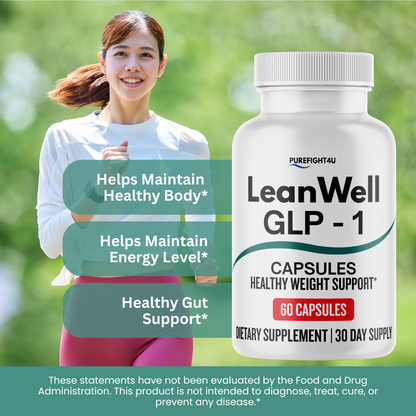 Lean Well GLP-1 Capsules Formula for Healthy Weight Support - 60 Capsules