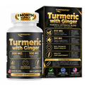 PUREFIGHT4U Turmeric with Ginger, 500 mg Turmeric & 100 mg Ginger Extract, Joint Wellness Support, 60 Capsules