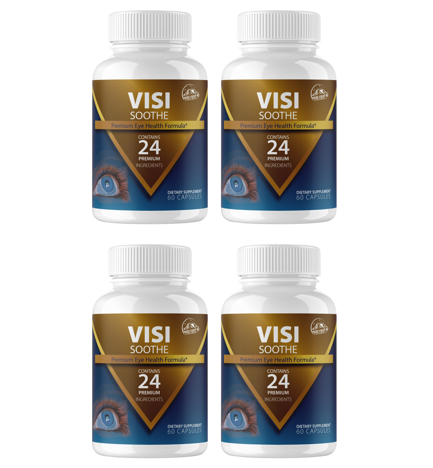 Visi Soothe Premium Eye Health Formula - 4 Bottles 240 Capsules