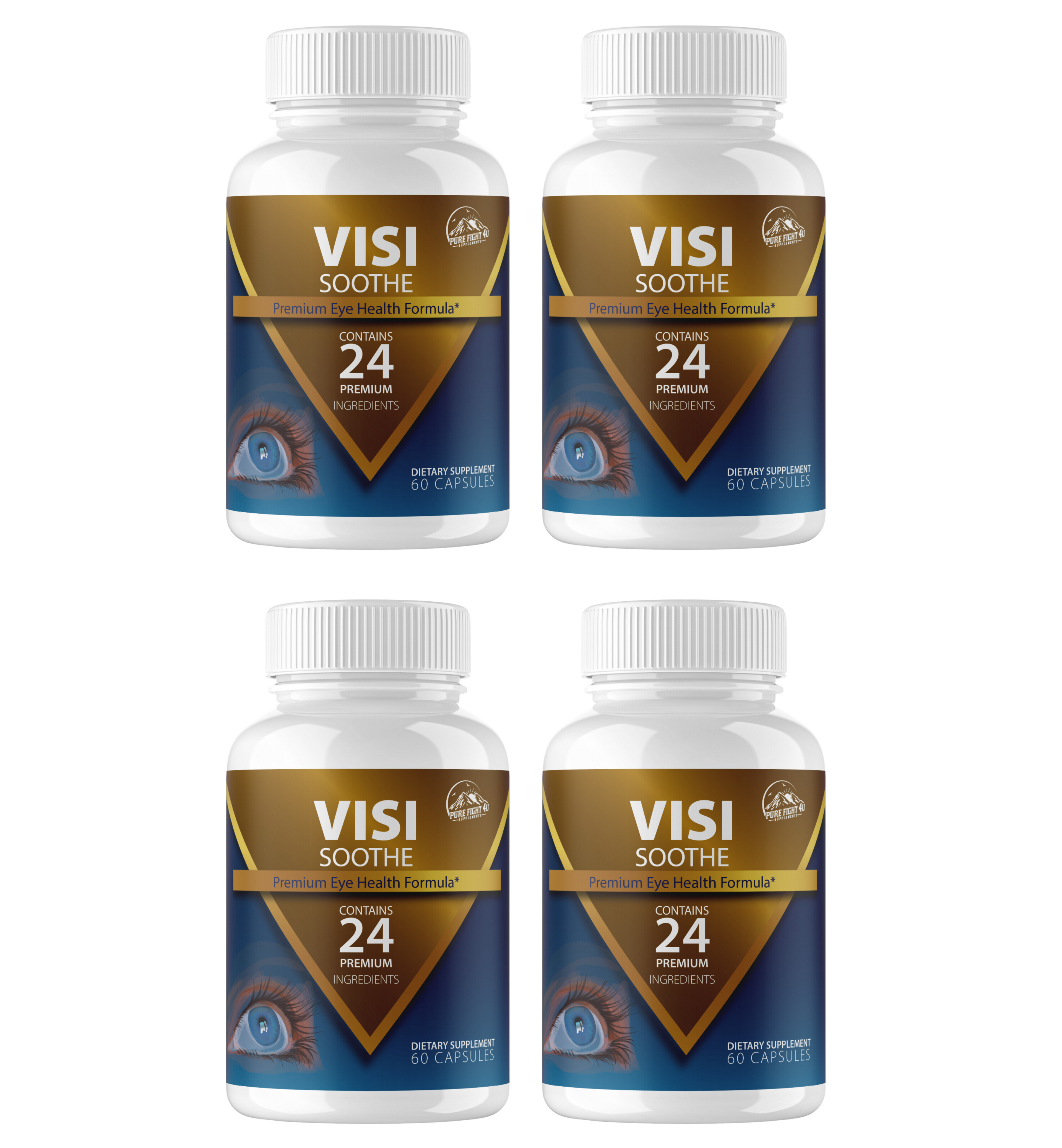 Visi Soothe Premium Eye Health Formula - 4 Bottles 240 Capsules