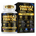 PUREFIGHT4U Omega 3 Fish Oil 1200 mg, 720 mg Omega-3, EPA 432 mg & DHA 288 mg, 60 Softgels