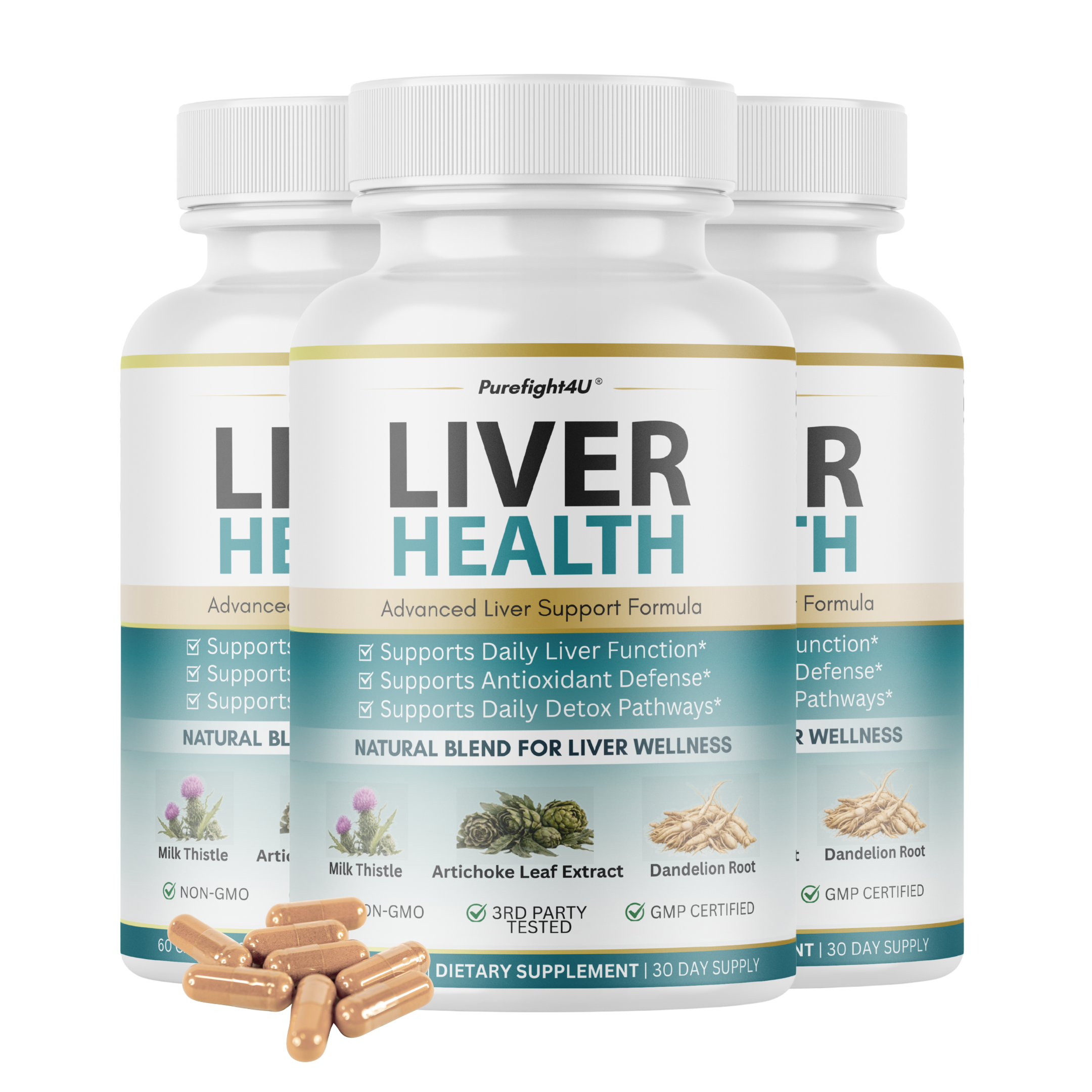 Liver Health Advanced Liver Wellness Support Formula Supplement - 60 Bottles
