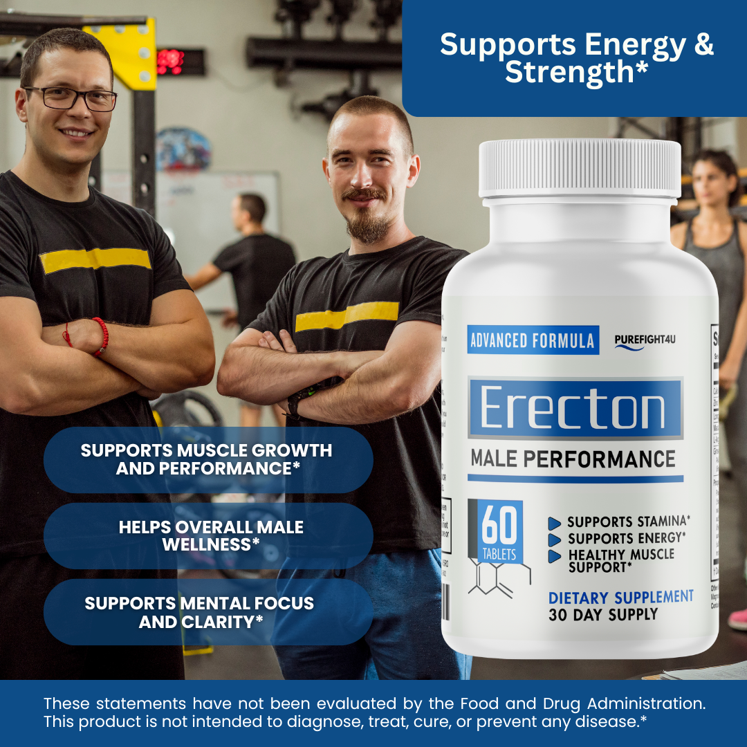 Erecton Male Performance Formula Maximum Strength Dietary Supplement- 12 Bottles