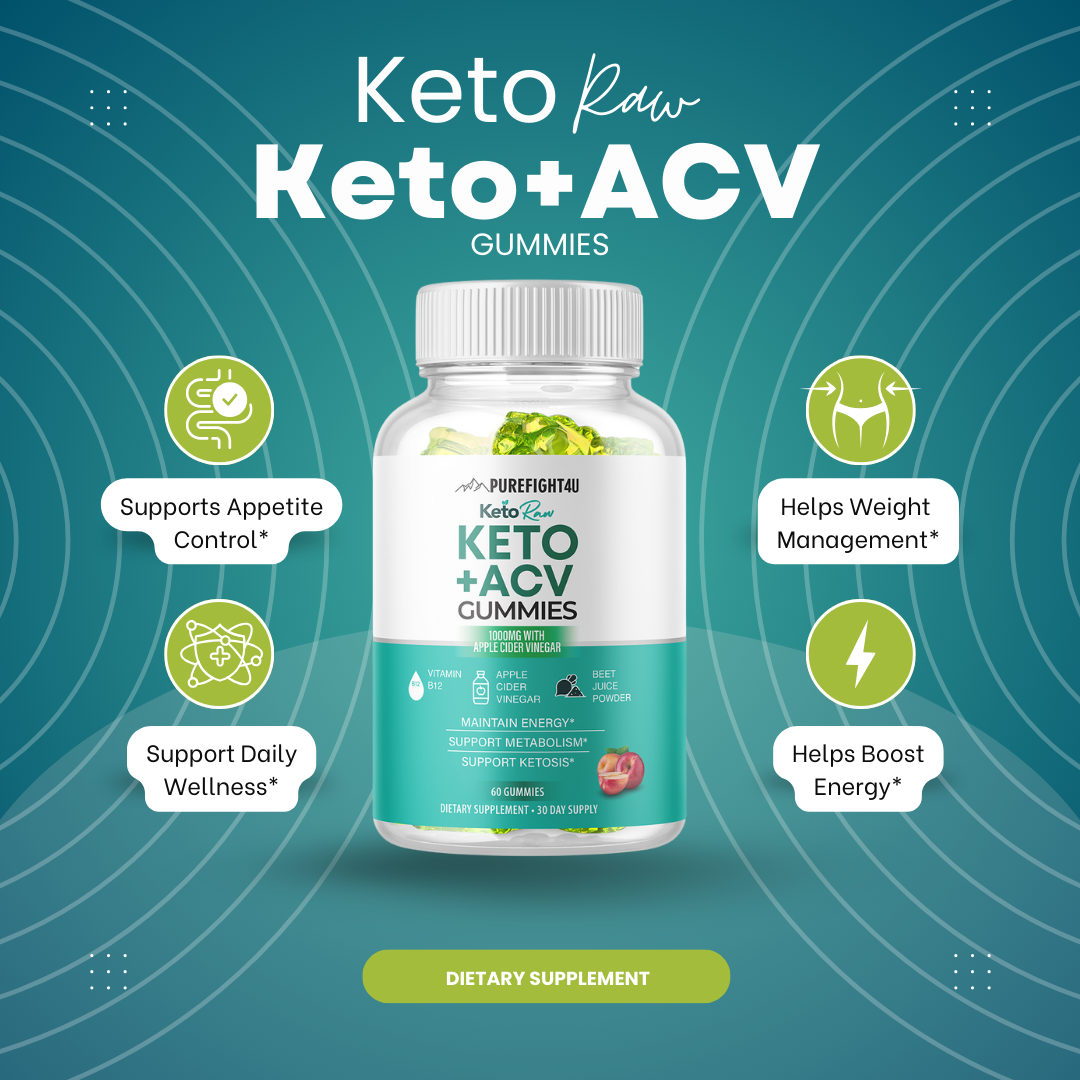 Keto+ ACV KetoRaw Gummies-60 Gummies
