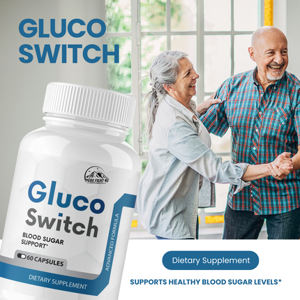 Gluco Switch Blood Sugar Support 4 Bottles 240 Capsules
