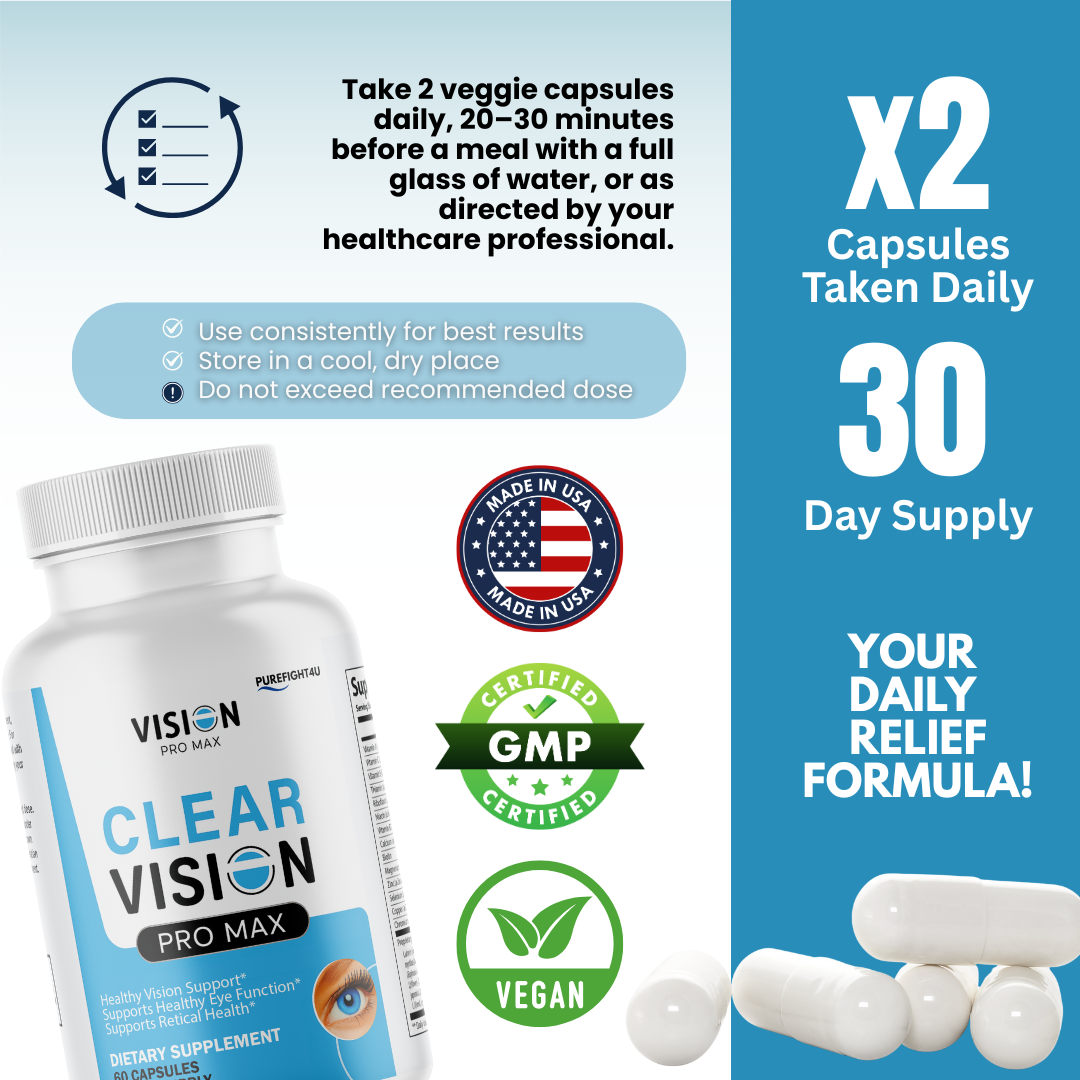 Clear Vision ProMax Eye & Vision Health Natural Formula Supplement - 60 Capsules