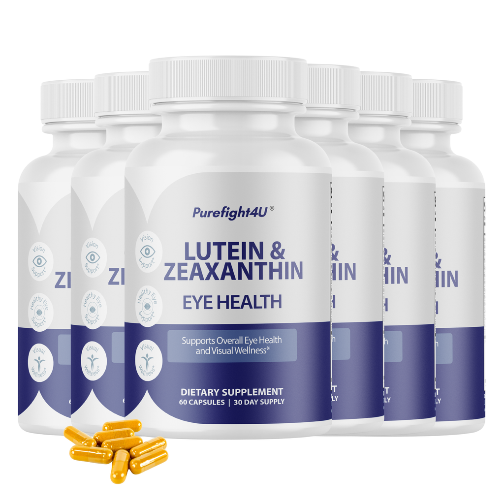 Lutein & Zeaxanthin Eye & Vision Health Natural Formula Supplement - 6 Bottles