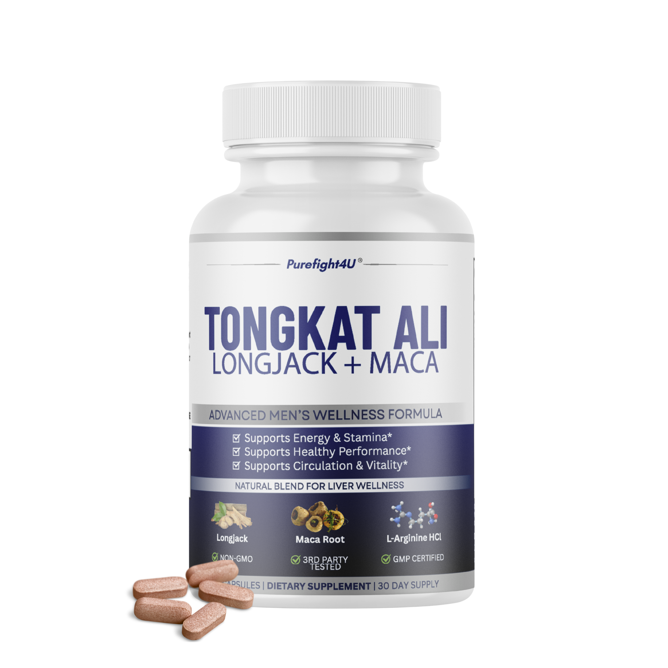 Tongkat Ali Longjack +Maca Advanced Male Performance Supplement to Boost Stamina - 60 Capsules