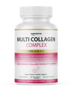 Multi Collagen Complex Type I II III V X 1800mg Skin Hair Nails Support 90 Capsules