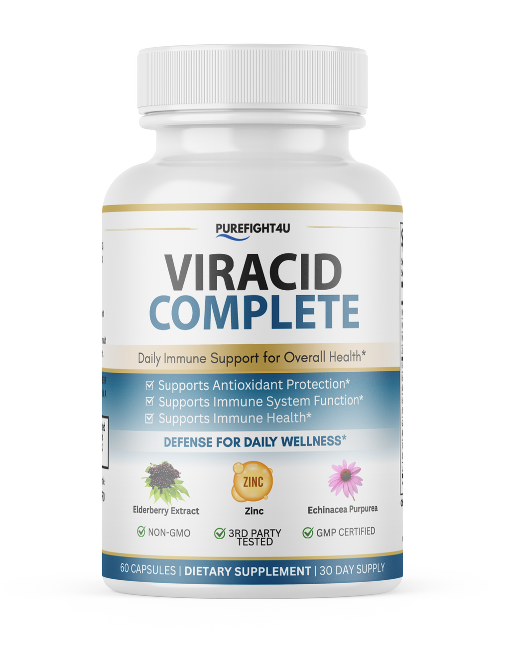 Viracid Complete Daily Immune Support for Overall Health - 60 Capsules