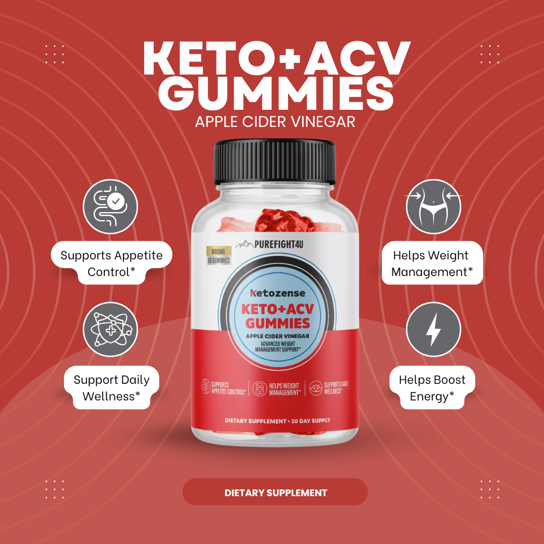 Keto+ ACV Ketozense Gummies, Supports Daily Wellness-60 Gummies