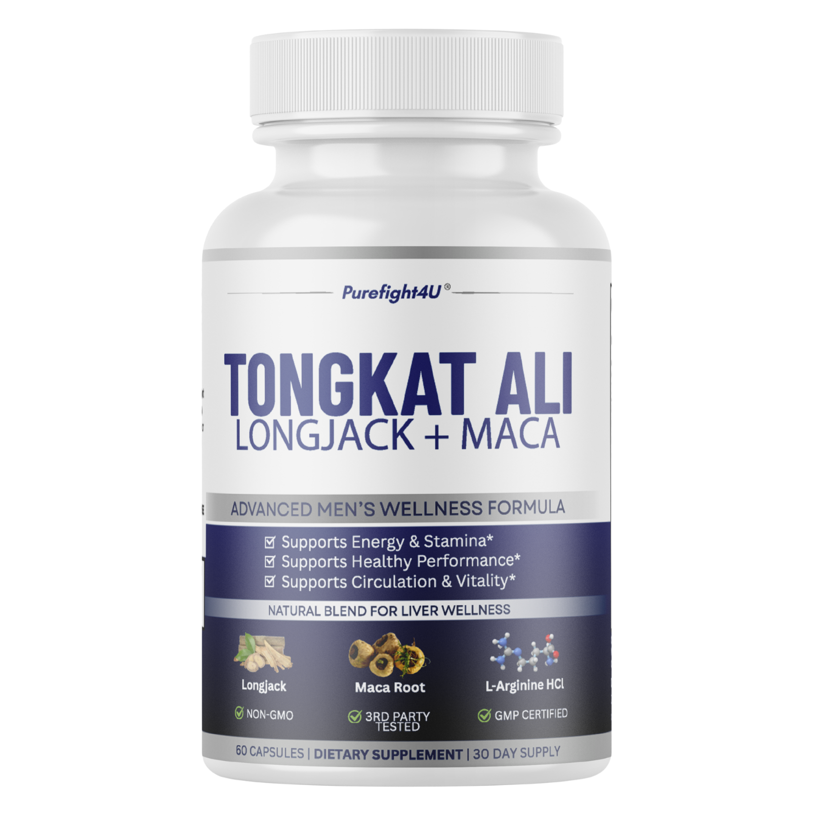 Tongkat Ali Longjack +Maca Advanced Male Performance Supplement to Boost Stamina - 60 Capsules
