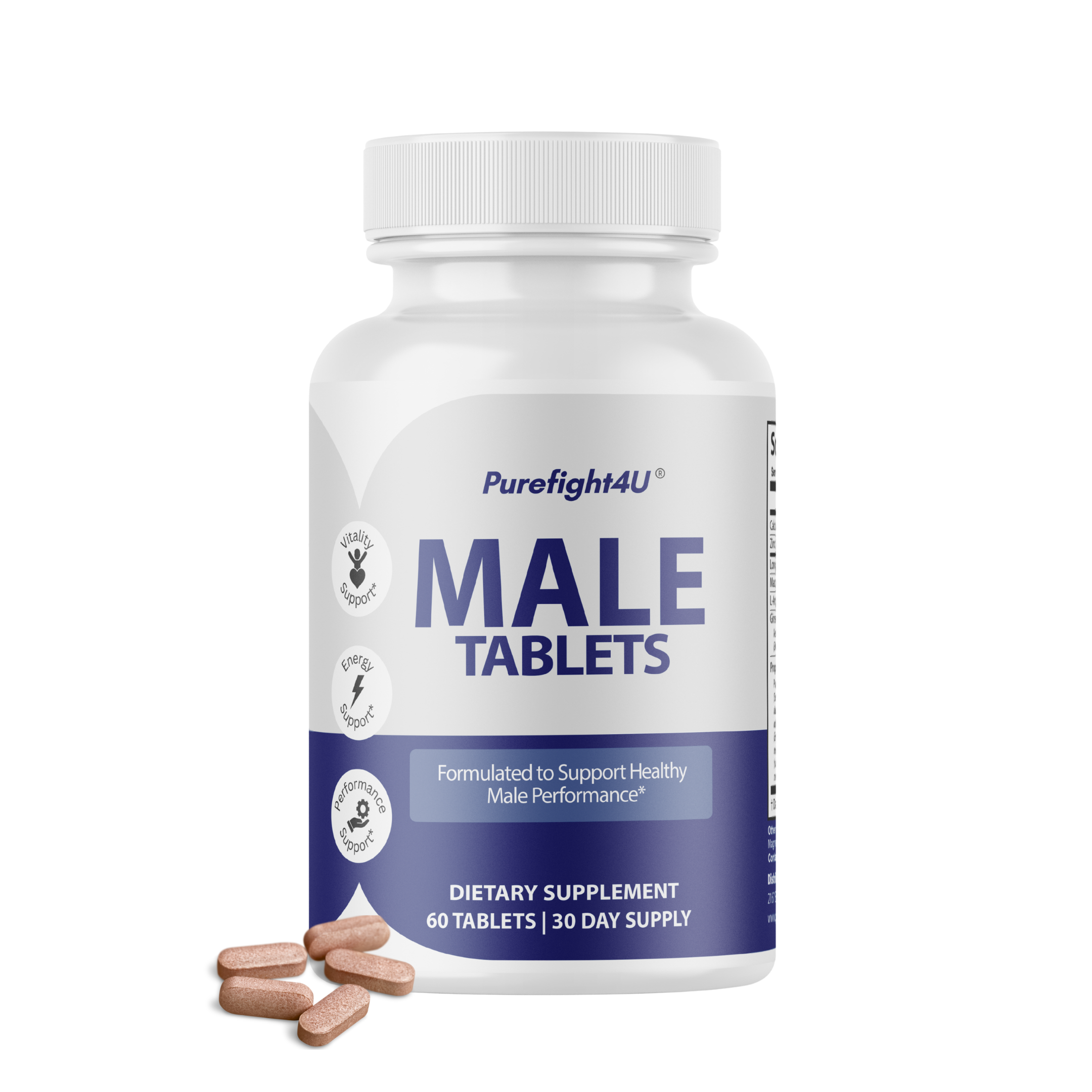 Male Tablets Daily Wellness Support for Energy & Vitality Supplement- 60 Tablets