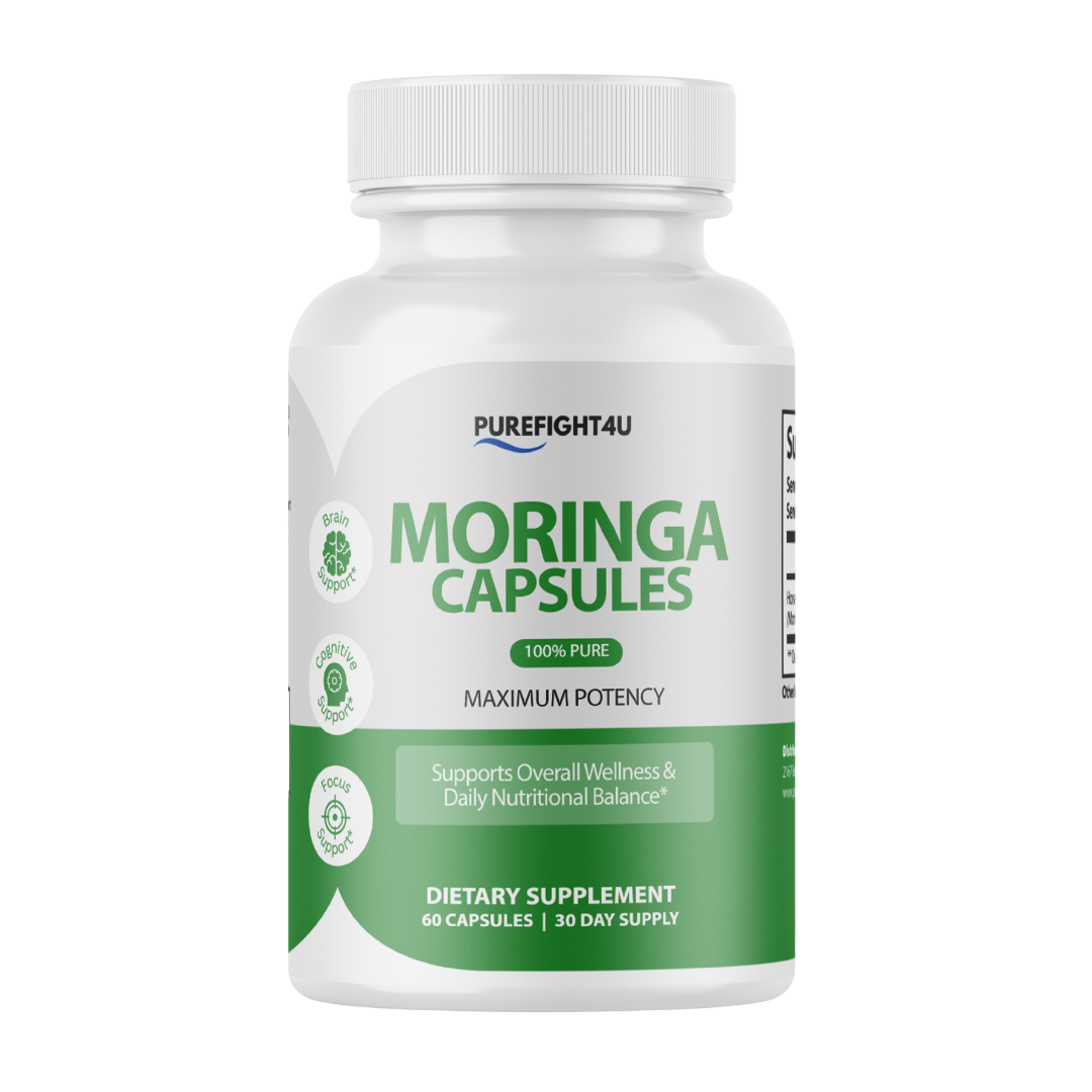 Moringa Capsules 100% Pure, Supports Overall Wellness Supplement - 60 Capsules