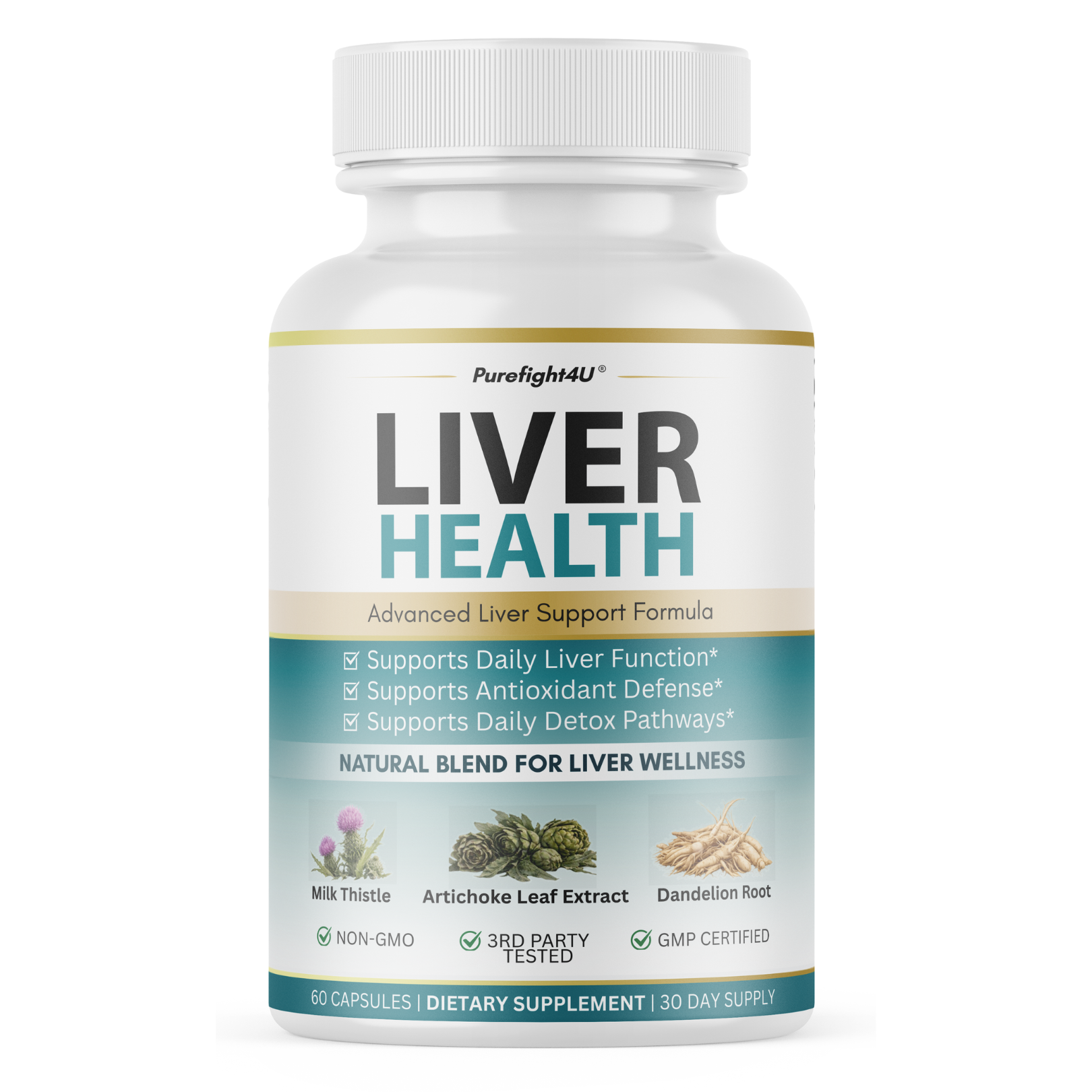 Liver Health Advanced Liver Wellness Support Formula Supplement - 60 Bottles