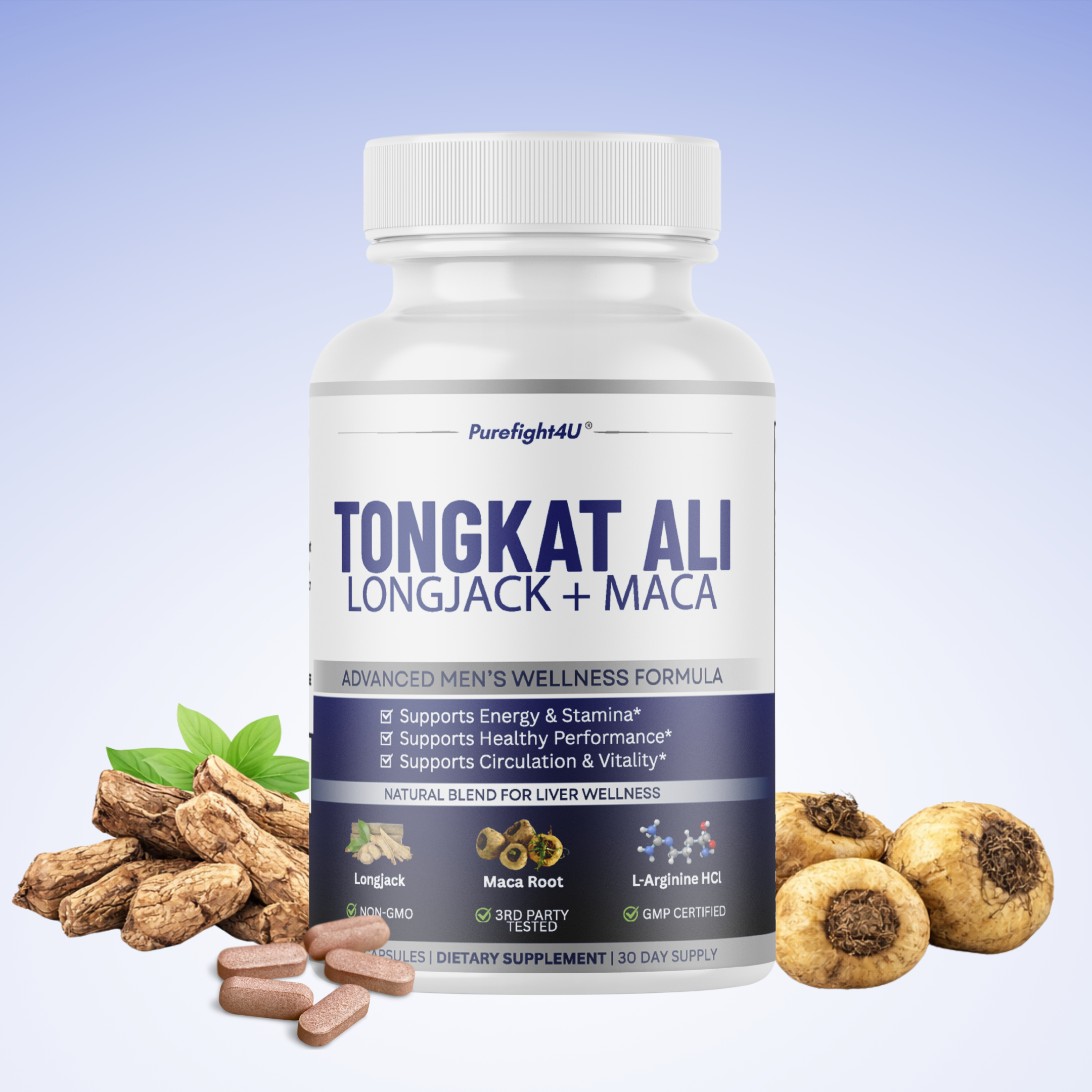 Tongkat Ali Longjack +Maca Advanced Male Performance Supplement to Boost Stamina - 60 Capsules