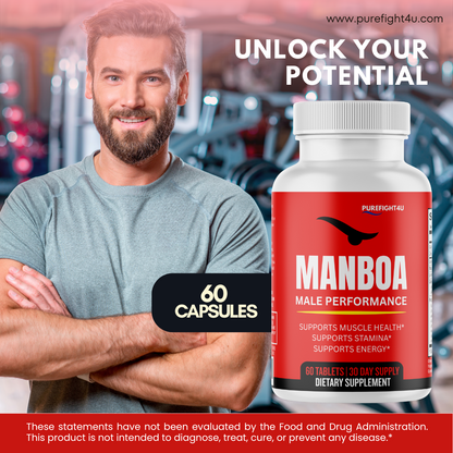 Manboa Male Performance Formula Maximum Strength Dietary Supplement- 60 Tablets