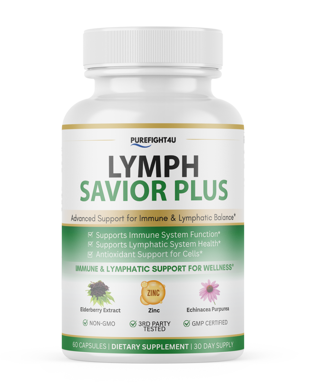 Lymph Savior Plus Immune & Lymphatic Support Supplement - 60 Capsules