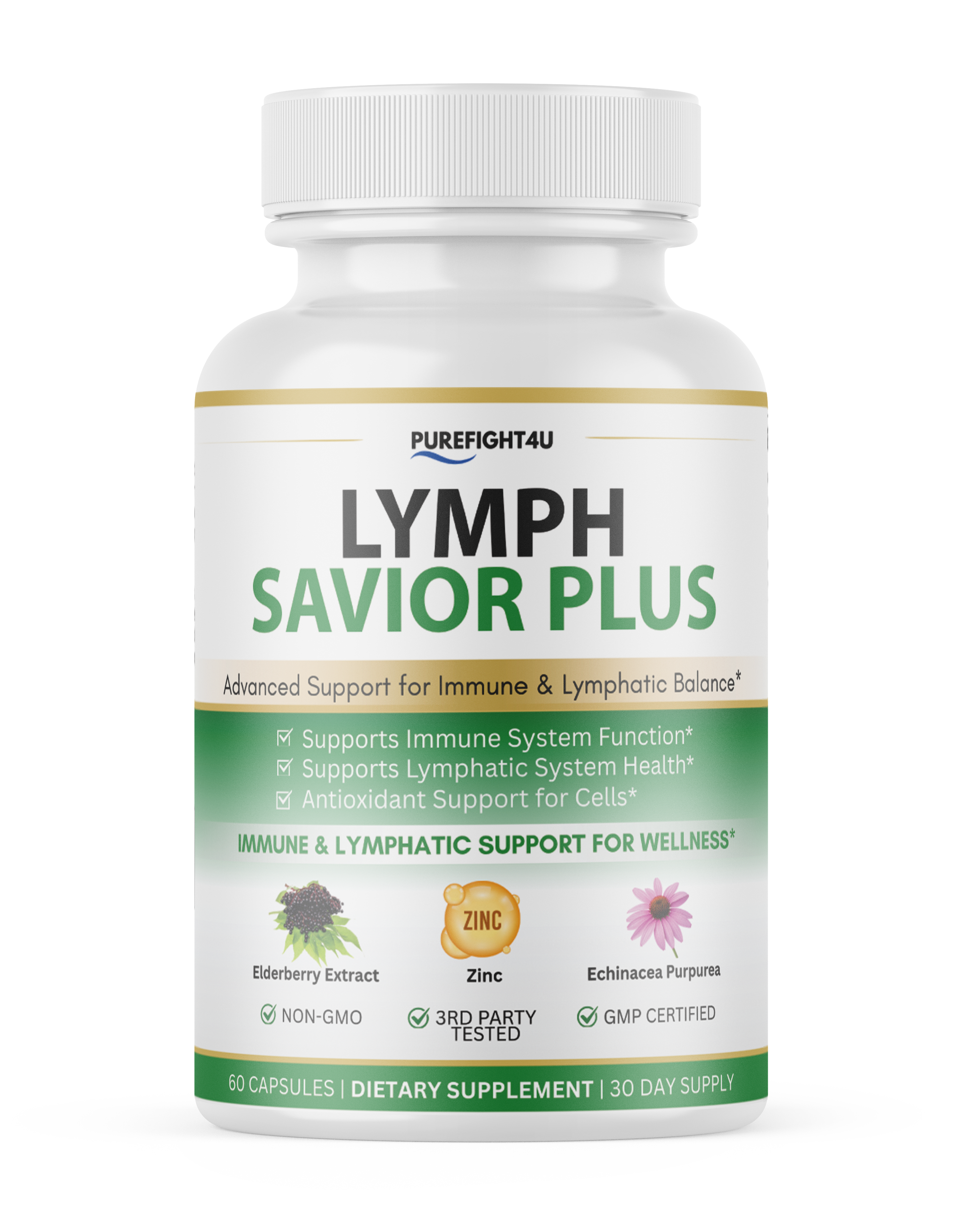 Lymph Savior Plus Immune & Lymphatic Support Supplement - 60 Capsules
