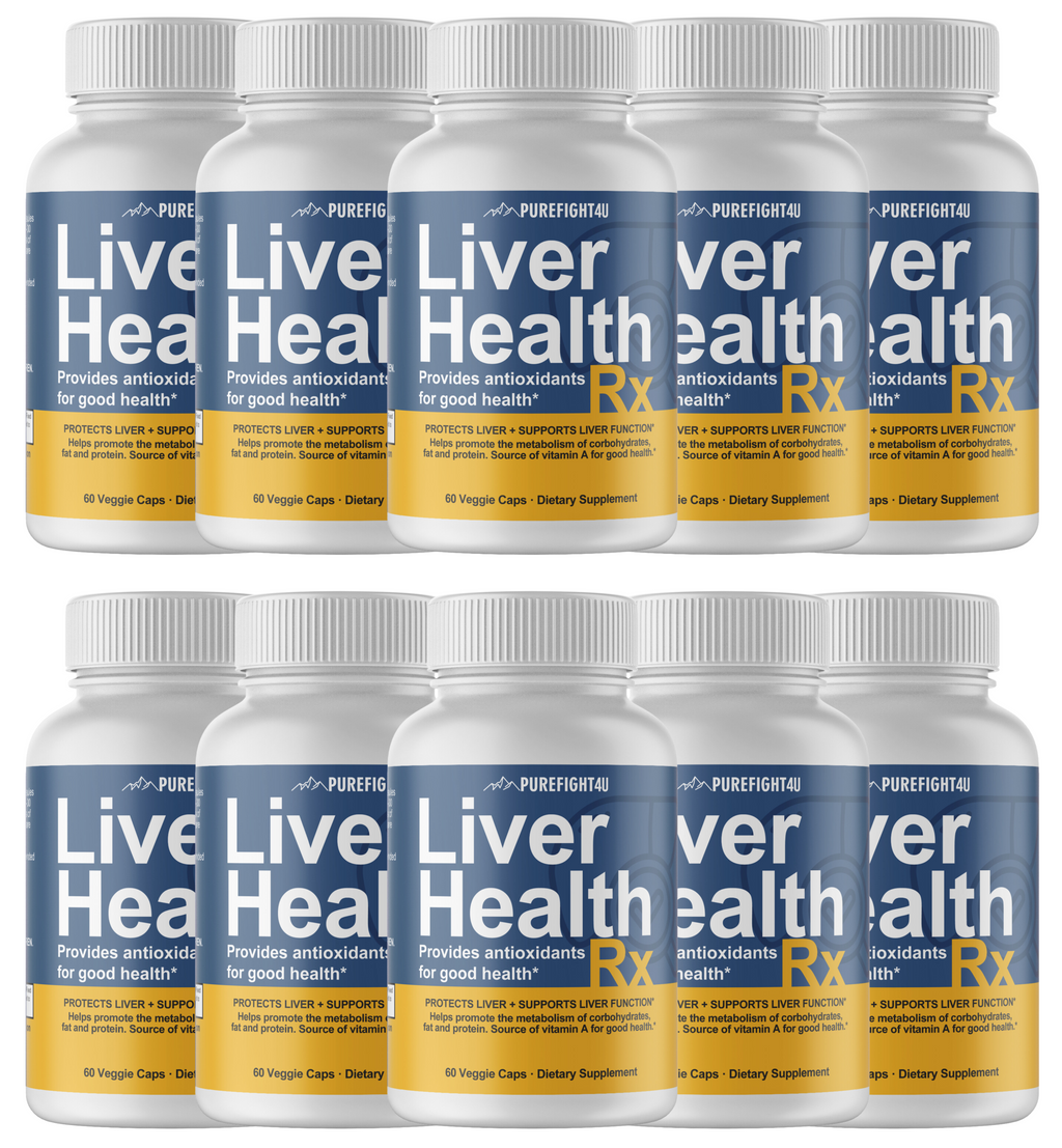 Liver Health RX Formula Supplement Pure Health 10 Bottles 600 Capsules