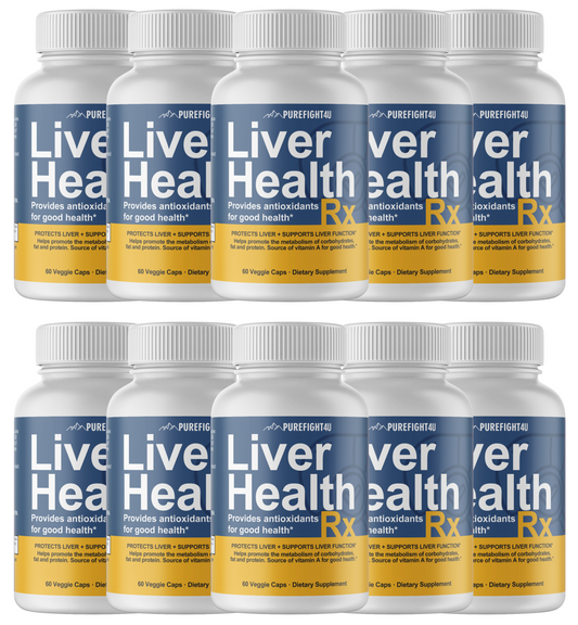 Liver Health RX Formula Supplement Pure Health 10 Bottles 600 Capsules