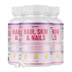 Purefight4u Hair, Skin & Nails Supports Healthy Hair Growth wBiotin - 3 Bottles