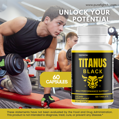 Titanus Black Advancement Natural Supplement for Peak Performance - 60 Tablets