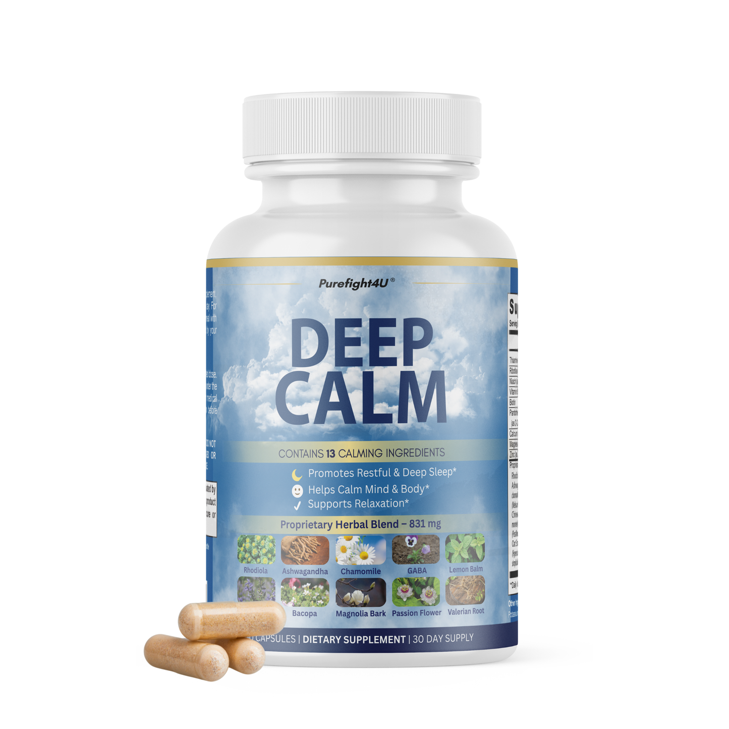 Deep Calm Supports Natural Sleep and Relaxation Supplement - 60 Capsules