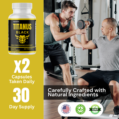 Titanus Black Advancement Natural Supplement for Peak Performance - 60 Tablets