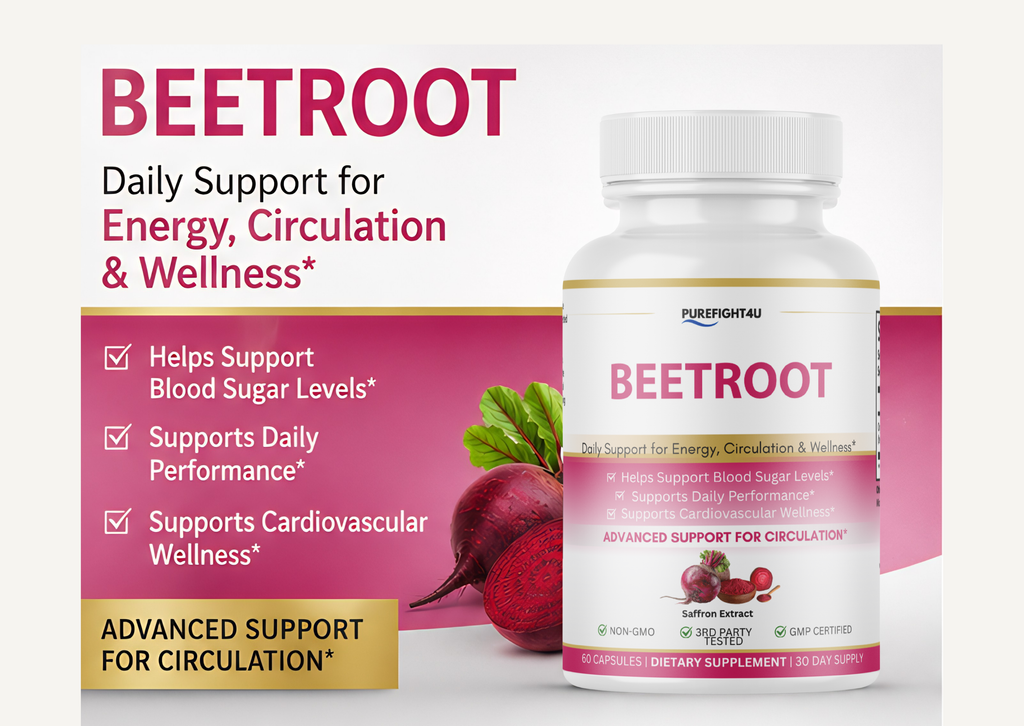 Beetroot, Circulation & Energy Wellness Support - 60 Capsules