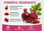 Beetroot, Circulation & Energy Wellness Support - 60 Capsules