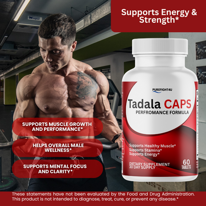 Tadala Caps Male Performance Formula Maximum Strength Supplement- 60 Tablets