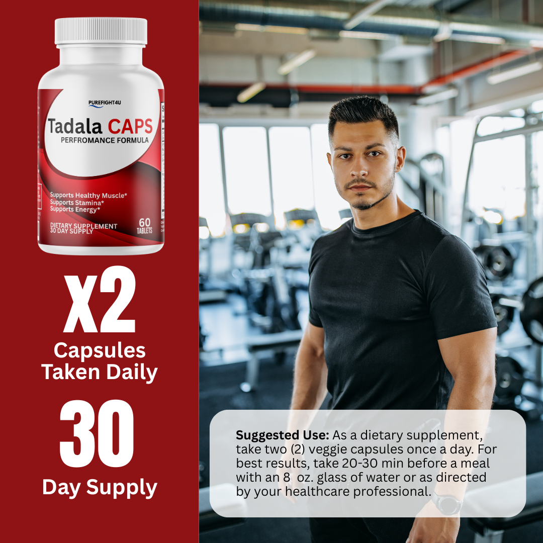 Tadala Caps Male Performance Formula Maximum Strength Supplement- 60 Tablets