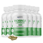 Moringa Capsules 100% Pure, Supports Overall Wellness Supplement - 6 Bottles
