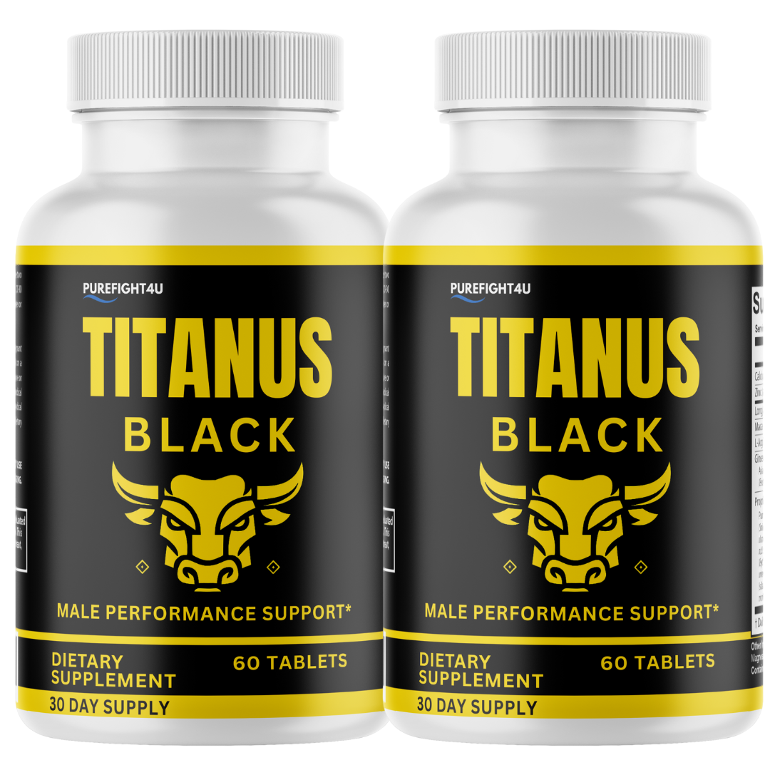 Titanus Black Advancement Natural Supplement for Peak Performance - 2 Bottles 120 Tablets